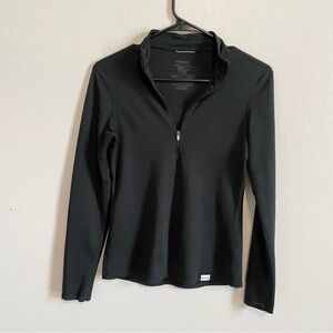 PATAGONIA Black Quarter Zip Capilene 2 Lightweight Polartec Pullover Size Small